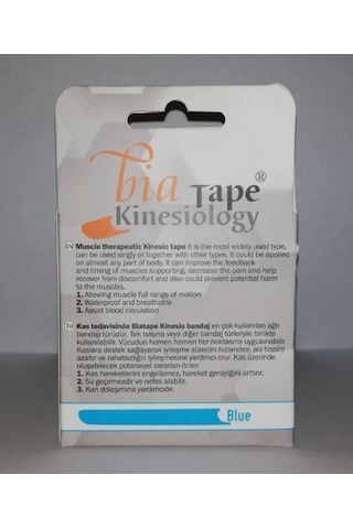 Kinesio Bia Tape Kinesiology 5 CM x 5 M Kas Bandı Mavi