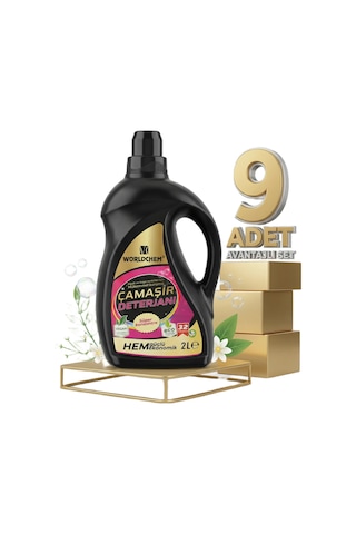 Worldchem Çamaşır Detarjanı Sıvı Siyahlar 9x2 Lt 2 L