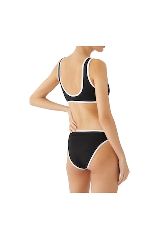 Good American Şık Destekli Kısa Bikini Üstü Siyah