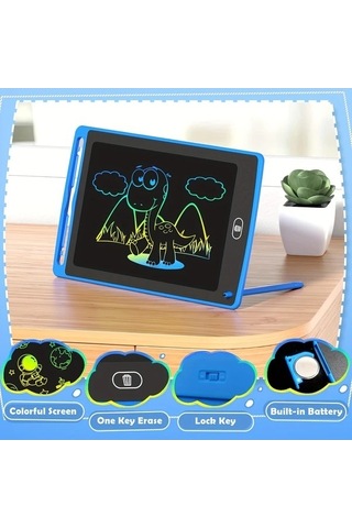 Trendooze Genel Kullanım Siyah Lcd Yazı Tableti Çocuk Çizim Yazı Eğitici Kız Erkek Hediye Oyun Tableti Siyah