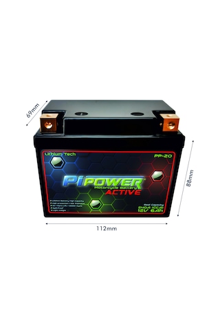 Pipower Active Compact 12v 6ah Lithium Lifepo4 Lityum Motosiklet