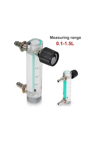 0-1.5lpm 1.5l Oksijen Hava Gaz Debimetre Ölçer Kontrol Vanası İle Ölçme Aracı