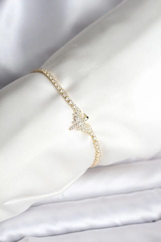 Mey İthalat Anka Kuşu Model Zirkon Taşlı Gold Renk Pirinç Su Yolu Kadın Bileklik - Özel Seri Meyeb692acba8e43872ec73028d07 Altın