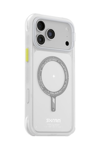 Apple iPhone 18 Pro Max Uyumlu Kılıf M-safe Şarj Özellikli Airbag Tasarımlı Skinarma Avion Kapak Beyaz