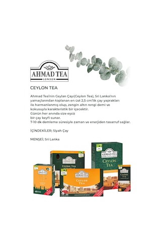 Klasik Ceylon Tea 40'lı Demlik Poşet Çay 2 Paket Ve Oda Kokusu