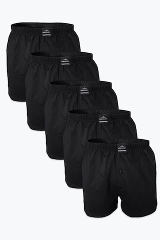 Malabadi Erkek Siyah 5 Li Geniş Kalıp Büyük Beden Boxer %100 Pamuk Battal Boy Mb2400 4xl/5xl/6xl/7xl Siyah