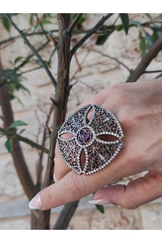 Kare Çiçek Yüzük