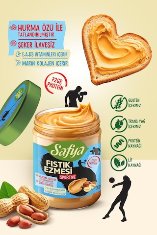 Safya Sportive Fıstık Ezmesi 320 Gr X 2 Adet