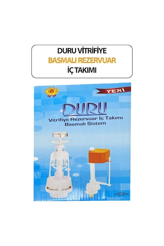 Vitrifiye Basmalı Klozet Rezervuar Iç Takımı Beyaz