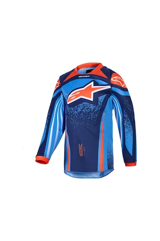 Alpinestars Kid Racer Nomur Çocuk Off-road Motosiklet Jerseyi Mavi Kırmızı