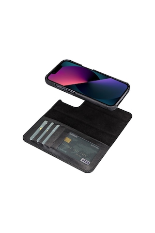 Bouletta Apple Iphone 13 Pro Max Uyumlu Deri Cüzdanlı Kılıf F360