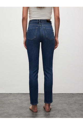 Ltb Ronna X Dar Paça Yüksek Bel Jean Pantolon 010095164016012 55728 Orta Mavi