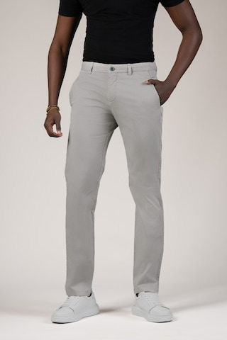 Akçaylar Regular Fit Pamuklu Büyük Beden Yazlık Chino Pantolon gri