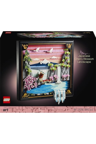 LEGO® Art Japon Kiraz Çiçeği Manzarası 31218 – Yetişkinler için Ayarlanabilir 3 Boyutlu Şelale İçeren Model Yapım Seti(1892 Parça)