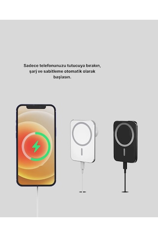 Mey İthalat İphone Serileri İle Uyumlu Magsafe Manyetik Araç Telefon Tutucu Ve Şarj Cihazı Çok Renkli