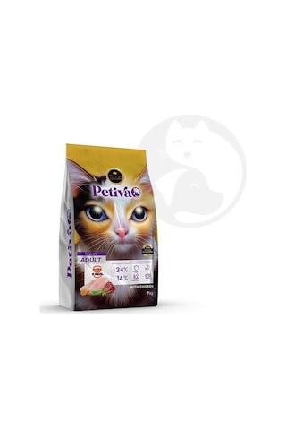 Petiva Pet-113 Tavuklu Yetişkin Kedi Maması 7 KG