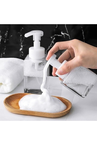 2 Adet Taşınabilir Köpük Şişe Sıvı Sabun Şişeleme Şampuan Losyon Duş Pompası Dispenser Konteyner