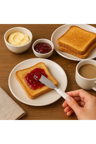 Suwors 6'li Kahvaltı Ve Tereyağı Bıçağı Seti 11 Cm Yayma Bıçakları, Kahvaltılık, Reçel, Krem Peynir Ve Diğer