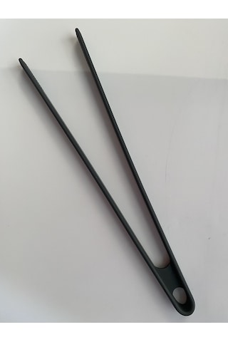 Sert Uçlu Isıya Dayanıklı Silikon 28 Cm Maşa Gri