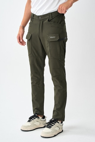 Dechers Soft Shell Rüzgar, Su & Soğuk Geçirmez İçi Polarlı Kışlık Taktik Pantolon E218-10 Haki