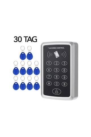 Sonex Rfid Şifreli Kapı Kilidi - Kartlı Geçiş Kontrol Sistemi 30 Tag
