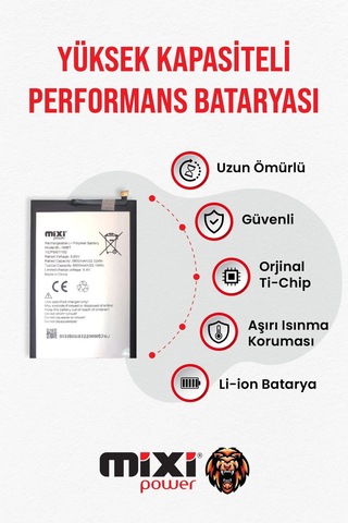 İnfinix Tecno Pova 4 / Tecno Spark 6 Air Uyumlu Tam Kapasite Batarya Tr Garantili
