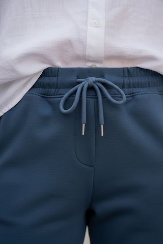 Sy & Black Kadın Çelik Örgü Beli Lastikli Ve Bağcıklı Geniş Beden Aralıklı Jogger Pantolon 25p-03 Petrol Petrol