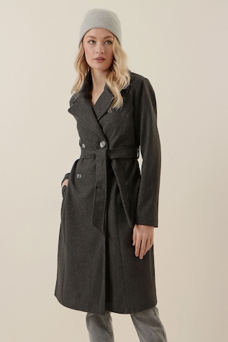 Gabria Ön Düğmeli Kaşe Kaban Antrasit