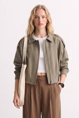 Barrels And Oıl Kadın Omzu Apolet Detaylı Oversize Ceket - Olive Olive