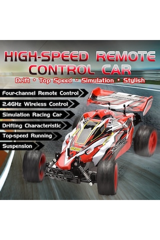 9010-1f 1:10 Kumandalı 40 Cm Dev Off-road Araba Şarjlı, 2.4ghz, Yüksek Hızlı Rc Arazi Aracı - Kırmızı