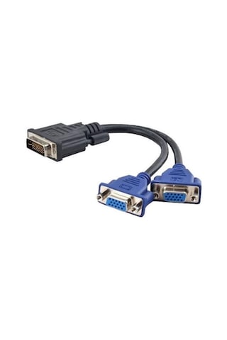 Dvi To Vga Y Çoğaltıcı Çoklayıcı Switch Splitter Kablosu