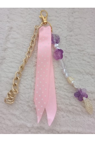 Wisheratelier Mor Ve Pembe Tonlarda Çanta Charmı Mor - Pembe