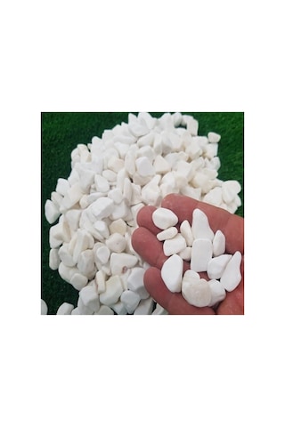 Beyaz Dolomit Taş 10 Kg 1-2 Cm Dere Çakıl Taşı Bahçe Süs Taşı Saksı Teraryum Taşı Akvaryum 23no.m