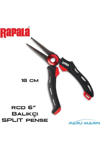 Rapala Rcd6 Splıt Balıkçı Pensesi - Makası Kırmızı - Siyah