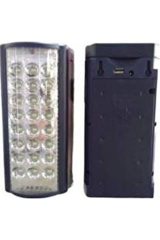 2606l Usb Şarj Çıkışlı Super 18 Led 80 Saat Akülü Şarjlı Işıldak Kırmızı
