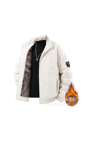 Genç Ve Orta Yaşlı Erkekler İçin Kadife Ve Pamuklu 2025 Yeni Pamuk Dolgulu Ceketler Açık Haki