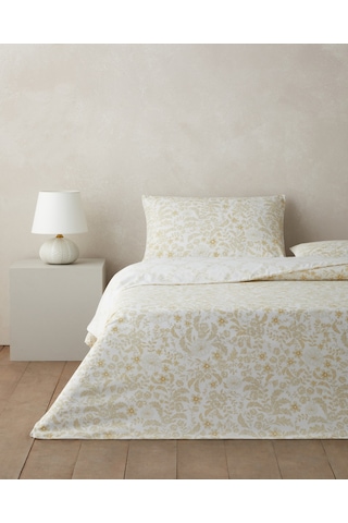 English Home Vionne Kolay Ütülenir Çarşaflı Çift Kişilik Nevresim Takımı 200x220 Cm Açık Sarı Açık Sarı