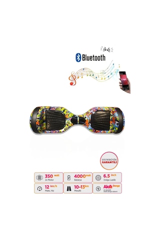 Citymate Hoverboard 6.5 inch Elektrikli Kaykay Scooter Bluetooth Hoparlörlü D22