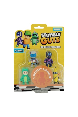 Stumble Guys Seri 5 Mini Figür Seti 5'li Paket - Popüler Oyun Karakterleri