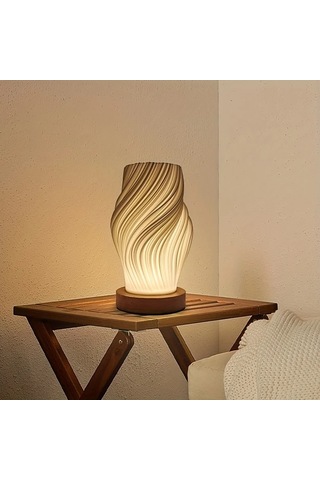 Boatshop1 Beyaz Modern Minimalist Tasarim Led Dugmeli Uc Aydinlatma Modlu Yatak Oturma Ve Calisma Odalari İcin Dekoratif Masa Lambasi Beyaz