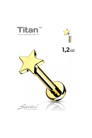 Spikes Titanyum Piercing Labret, Helix, Tragus Ve Kıkırdak Küpe 124169369 Altın