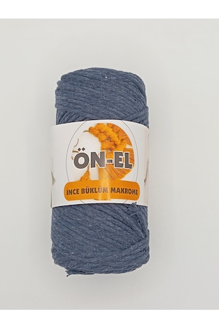 Ön-el Büklüm Taranabilir Makrome İpi - 250 Gr - Lacivert