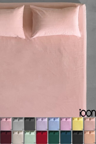 İqon Ranforce Dokuma Lastikli Çarşaf Takımı Tek Kişilik - 21 Renk Somon