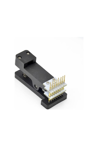 8 Pin Programlama Aparatı 2.54mm Pogo Pin Yaylı Mandal Klips Seri Üretim Entegre Hızlı Prog.