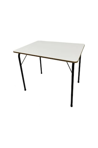 Natura Kamp Masası MDF Balkon Bahçe Masası 50 x 70cm Beyaz