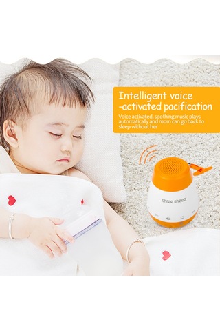 Tenfowee Bebek Uyku Makinesi - 6 Sakinleştirici Ses, Ağlama Sensörlü, Şarj Edilebilir Turuncu Turuncu