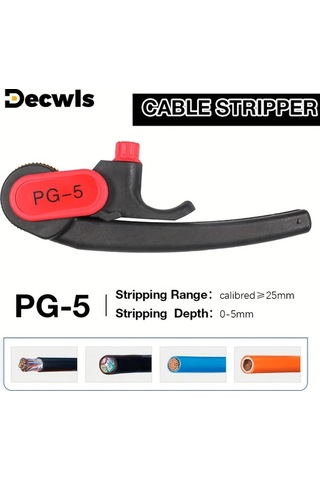 Xuweiwei 1 Bilgisayar Pg5 Profesyonel Kablo Soyucu Depolama Cantali Ayarlanabilir Kesme Derinligi Ergonomik Sapli Manuel Kablolama Ale