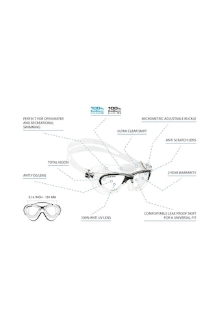 Parumarin Cressi Cobra Dark / Silver Yüzücü Gözlüğü