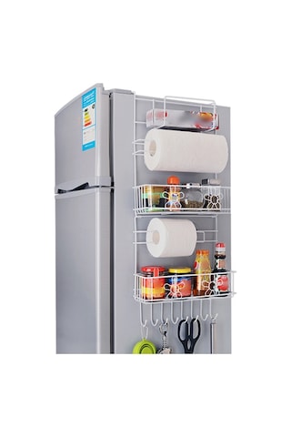 Çok Katmanlı Buzdolabı Depolama Rafı Yan Raf 1 Beyaz