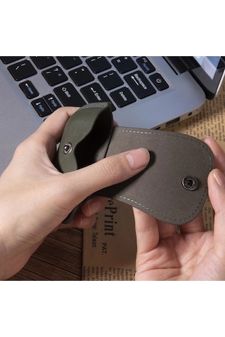 Yingfu Airpods 4 Korumalı Deri Kılıf, Darbeye Dayanıklı Sırt Çantası Tasarımı, Mavi